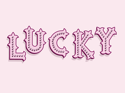 Lucky lettering typography vintage vintage typography