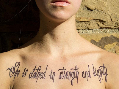 Strength and Dignity empowerment female photography tattoo