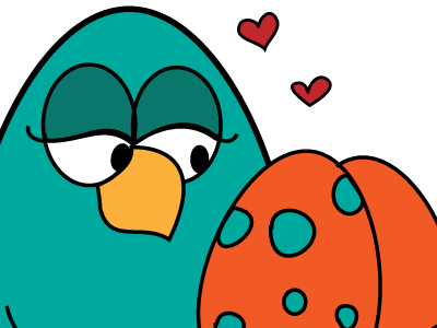 Love, love birds digital artwork digital illustration hearts illustration