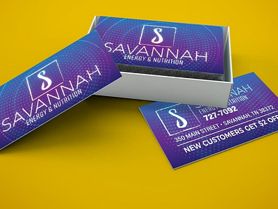 Concept cards for Savannah Energy & Nutrition brand brand identity business card business card design color color theory graphic graphic artist graphic design graphic designer graphics layout print print design production artist production design type typography