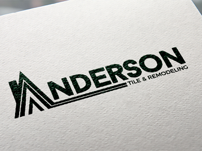 Anderson Tile and Remodeling black and white brand brand identity branding design graphic graphic artist graphic design image logo logo design