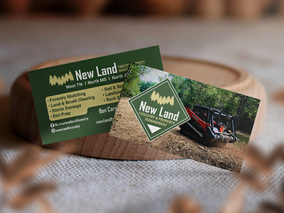 New Land Forestry - BC brand business card design graphic graphic design graphic designer photo editing print print design typography
