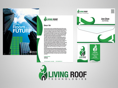 Living Roof Tech mockup graphic art graphic design illustration logo design poster design