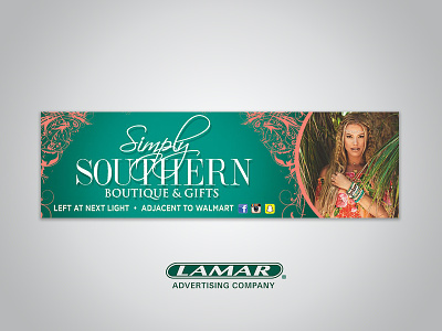 Simply Southern Spec billboard design graphic art graphic design illustration lamar advertising logo design poster design