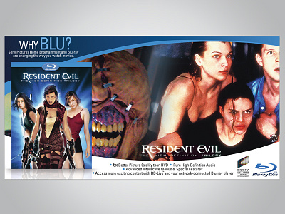 Resident Evil Blu Ray Design billboard design graphic art graphic design illustration lamar advertising logo design poster design