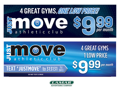 Just Move billboard design branding graphic design layout design print design