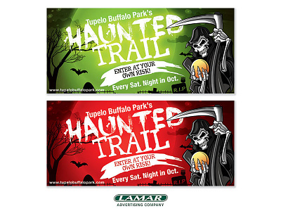 Haunted Trail billboard design brand identity graphic art graphic design illustration illustrator lamar advertising layout design poster design typography