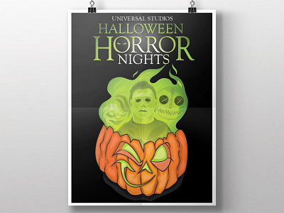 Hhn Fan Art brand identity branding fan art graphic art graphic design halloween illustration layout design poster design universal studios orlando