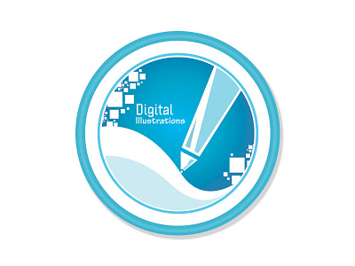 Digital Illustration Button