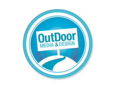 Outdoor Media Button design graphic art graphic design illustration illustrator layout design typography