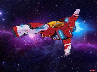 ArcRunner Ship Design illustration mechanicaldesign sciencefiction scifi space spaceships starfighter starship