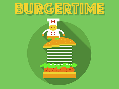 Burgertime Vector burgers burgertime food illustrator vector video games