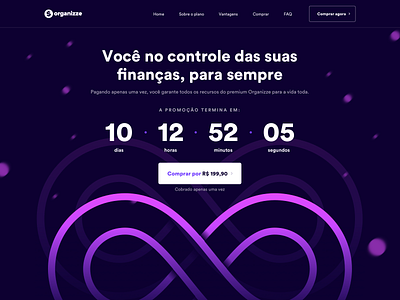 Organizze - Countdown landing page