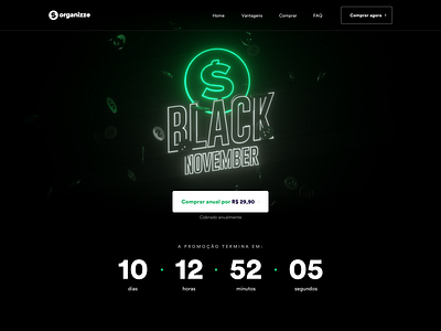 Organizze - Black November landing page