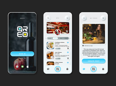 QREO(QR easy order)mobile app v.2 concept app figma ui ux