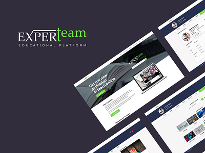 Experteam-Webpage and dashboard UI/UX design branding dashboard design logo ui ux