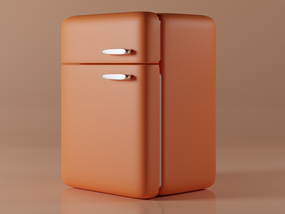 Cute lil fridge 🥲 3d b3d blender cycles fridge irish lowpoly mesh model