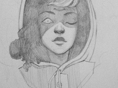 sketch hoodie sketch third eye woman