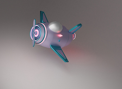 Flying Bug 3D Rocket animation app branding cartoon design illustration plane retro rocket sis ui vector