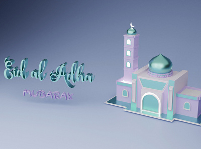 Eid al adha 3D 3d animation blendar branding design illustration logo sis typography ui ux vector