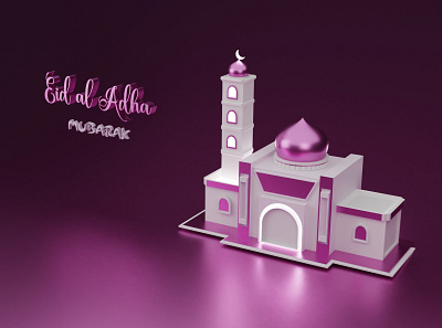 Mosque 3D Eid al Adha animation branding design illustration logo sis typography ui ux vector
