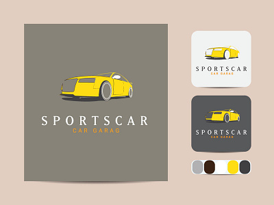 Minimal yellow car line art logo Design art business car design icon illustration label line art logo minimal.yellowcolor outline vector