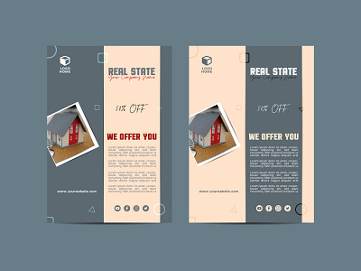 Real Estate social flyer Minimal Design business card design icon illustration infographic label layout template vector web website