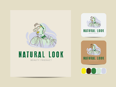 Natural look line art logo