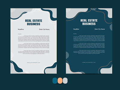 Minimal letterhead templates Branding Design.