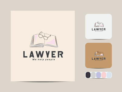 Lawyer line art logo art brand creative drawing fashion icon lawyer line art sign symbol trendy vector