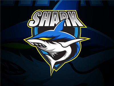 Mascot Blue Shark Logo