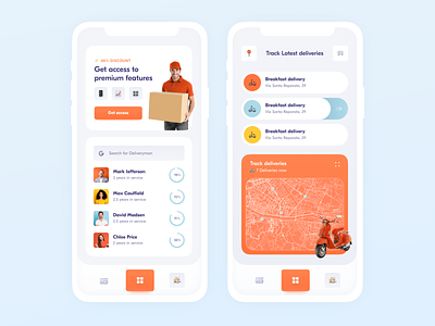 Delivery App app apple clean colorful delivery delivery app friendly ios14 minimal mobile mobile app ui uiux ux