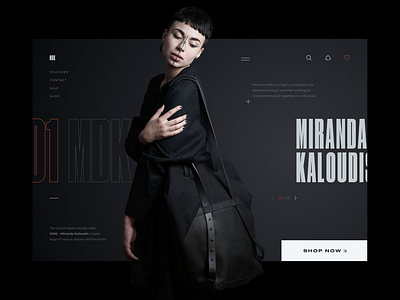 MDK / Home Page black design fashion minimal typography ui ux ux ui web design