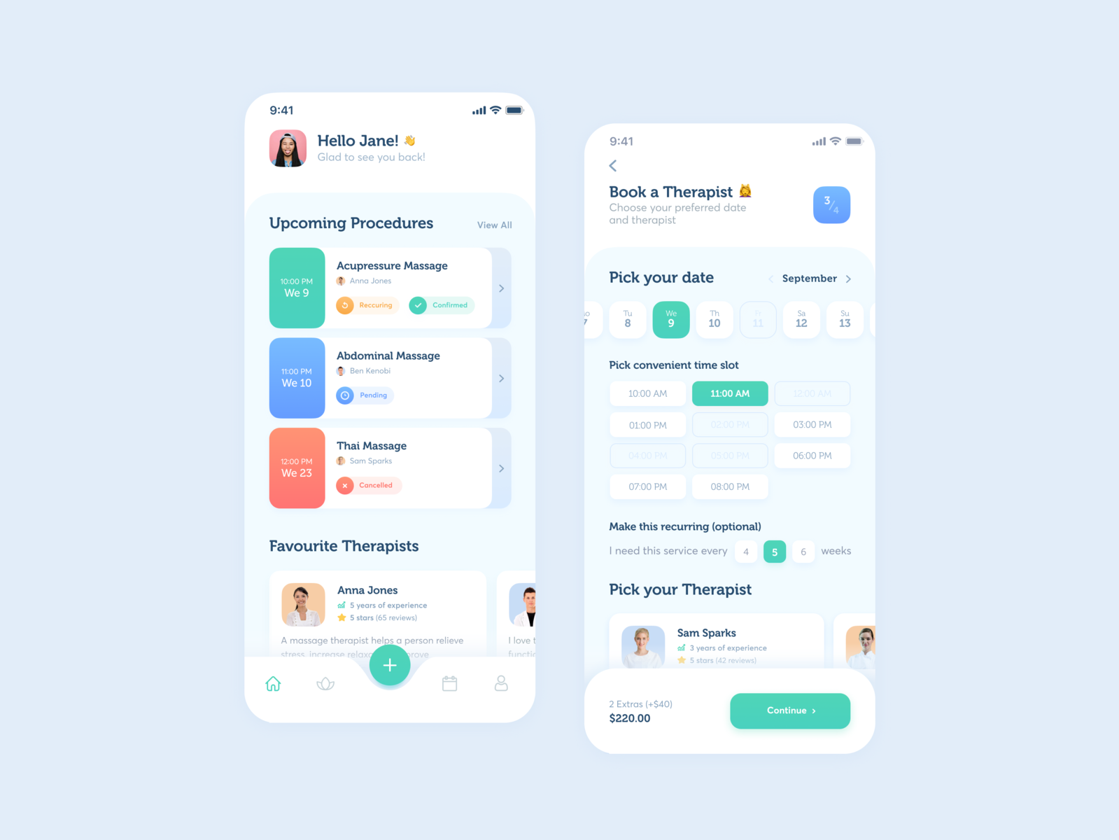 Spa app by Toma for BL/S® on Dribbble