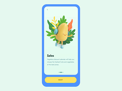 Veggie Shop Onboarding Animation animation app bright colors clean concept flat food fruits illustration interaction minimal mobile mobile app onboarding product design typography ui ux vector vegetable