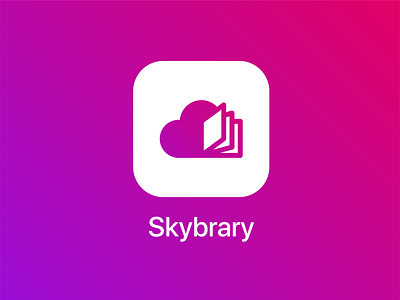 Skybrary - a cloud based reading app app app store app store icon books bookshop branding cloud design hire icloud icon identity illustration iphone logo minimal read sync ui vector