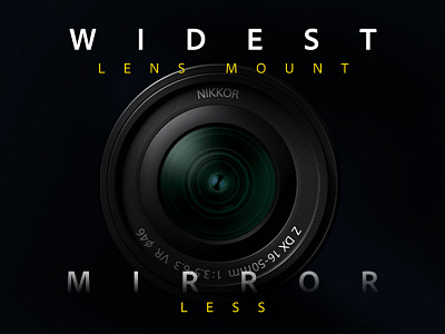 Nikon Mirrorless Z series branding design graphic design typography ui ux