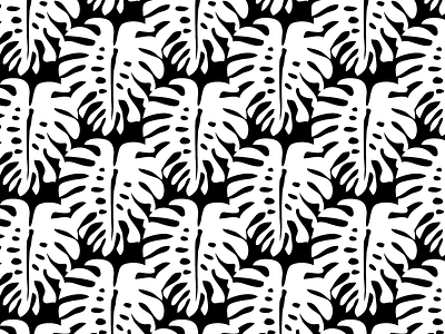 Single Montera adobe illustrator botanical illustration leaf monochrome monstera deliciosa nature nature illustration pattern surface pattern tropical leaves vector vector artist