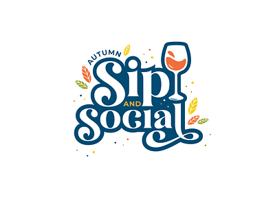 Sip and Social Invitation branding design graphic design logo typography