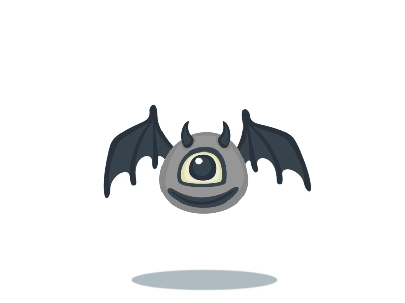 cute bat monster aftereffects animation bat cute monster