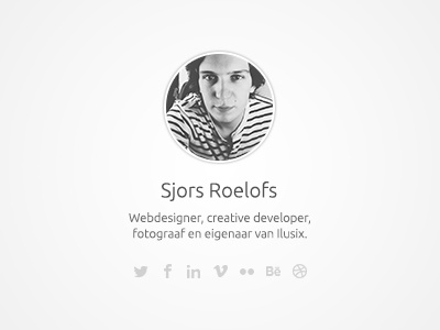 Profile design for my new portfolio website design developer ilusix profile sjorsroelofs webdesigner