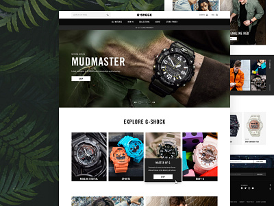 G-Shock design e commerce ecommerce home page landing page magento mobile responsive shop ui ux website design
