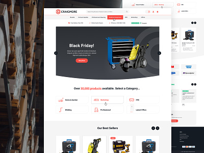 Craigmore commerce design ecommerce home page landing page magento shop shopify ui user interface ux website design