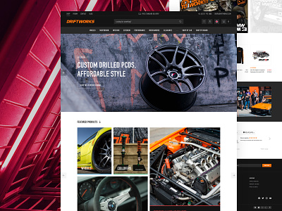 Driftworks design ecommerce home page landing page magento shop shopify ui user interface ux website design