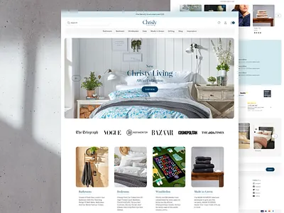 Christy design e commerce ecommerce home page landing page magento online store shop shopify shopping ui user interface ux website design