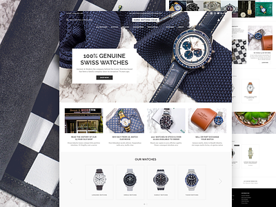 Iconic Watches brandon grotesque ecommerce home page landing page magento mobile responsive shop ui user interface ux website design
