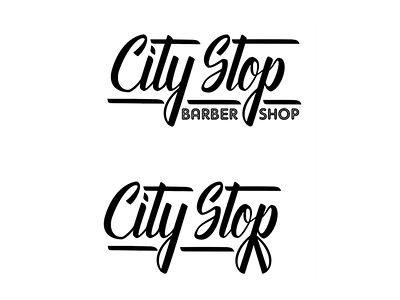 Barbershop logo concept barbershop hand lettering script illustrator logo logo concept salon typography vector