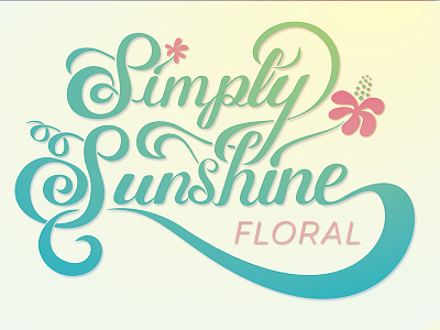 Flower Shop Logo design digital illustration flowers hand lettering illustrator lettering logo typography