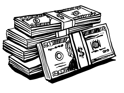 Money adobe draw cash clip art digital illustration illustration illustrator ipad pro line art money pen and ink rich vector wealth