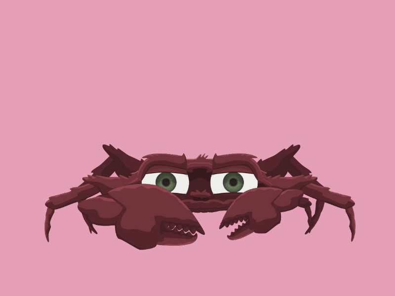 Bob – all code animation crab greensock gsap javascript svg web animation